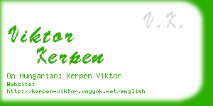 viktor kerpen business card